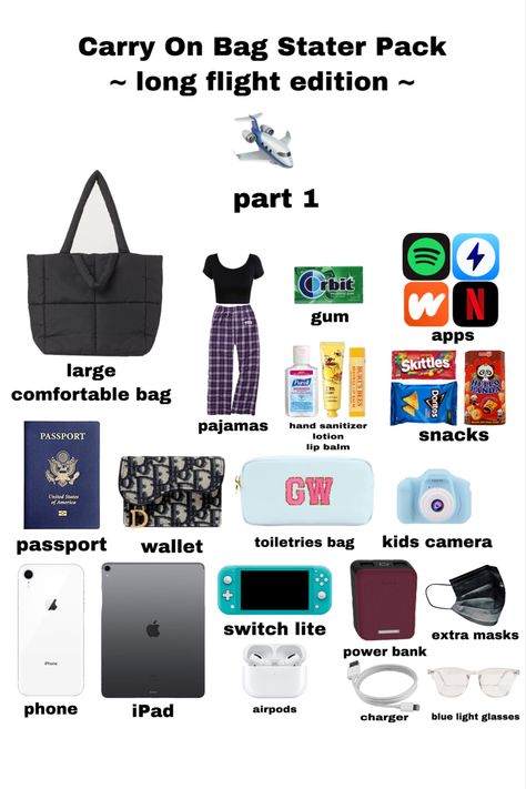 Trip Essentials Packing Lists, Road Trip Bag, Road Trip Kit, Packing Essentials List, Carry On Essentials, Travel Packing Checklist, Airplane Travel Essentials, Essentials Checklist, Road Trip Packing List