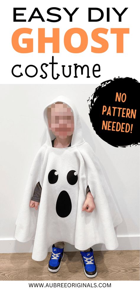 Preschool Ghost Costume, Childs Ghost Costume Diy, Halloween Costumes For Preschoolers, Ghost Poncho Costume Diy, Pumpkin Ghost Costume, Unique Ghost Costume, Diy Kids Ghost Costume Boys, Toddler Ghost Costume Boy Diy, Kids Ghost Costume Boy Diy