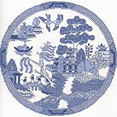 Heritage Crafts makes a very faithful version of the Blue Willow story in a cross stitch. It has everything, the pagoda, bridge, island, birds, boat… willow tree of course. - Blue Willow Cross Stitch Kit Pillows | my design42 Pattern Cross Stitch, Heritage Crafts, Tapestry Kits, Cross Stitch Books, Willow Pattern, Stitch Book, Cross Stitch Cards, Blue Willow, Counted Cross Stitch Kits