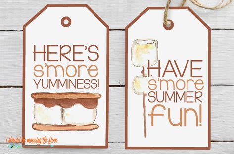 Free Printable S'more Kit Gift Tags in Two Designs: Perfect for Easy Summer Gifts Smores Kits, Summer Favors, Teacher Treats, Free Printable Tags, Free Printable Gift Tags, Labels Printables Free, Unique Gift Wrapping, Free Gift Tags, Birthday Clipart