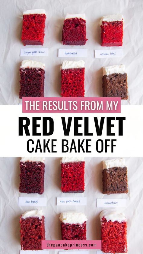 Searching for the best red velvet cake recipe to bake fo the holidays or for a sweet treat at home? I tested 9 popular recipes in search of the most soft and flavorful cakes with creamy cream cheese frosting! These are red velvet cake recipes from scratch in an attempt to find the best red velvet cake recipe on the internet. All the red velvet cakes are easy to bake, moist, simple, and delicious. Find the best classic red velvet cake recipe with cream cheese frosting to bake as a dessert! Traditional Red Velvet Cake Recipe, Red Velvet Pudding Cake, Authentic Red Velvet Cake Recipe, Unique Red Velvet Cake, Red Velvet Wedding Cake Recipe, Red Velvet From Scratch, Classic Red Velvet Cake, Red Velvet Cake No Food Coloring, Red Velvet Cake With Chocolate Frosting