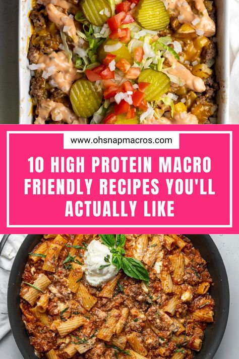 Protein Dinner Recipes, Macro Meal Plan, Macro Nutrition, Macros Diet, High Protein Dinner, Protein Dinner, High Protein Meal Prep, Healthy High Protein Meals, Macro Friendly Recipes