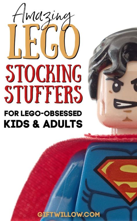 These LEGO-themed stocking stuffers are the best idea for kids ad adults this Christmas! Lego Christmas Ornaments, Mason Jar Cocktails, Cheap Stocking Stuffers, Stocking Stuffers For Adults, Stocking Stuffers For Teens, Lego Gifts, Lego Christmas, Lego Diy, Unique Stocking Stuffers