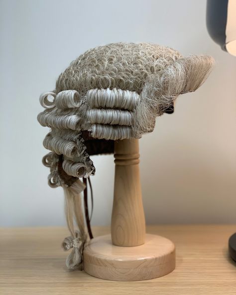 Barrister Wig, Helmet Stand, Medieval Helmet, Tapered Sides, Medieval Helmets, Wig Shop, Museum Displays, Wig Stand, Shop Fronts