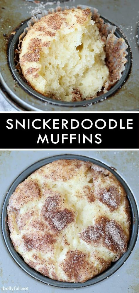 Delicious and tender Snickerdoodle Muffins that taste like a snickerdoodle cookie, perfect for breakfast or dessert! #snickerdoodles #muffins Snickerdoodle Bread, Snickerdoodle Muffins, Nutella Muffin, Muffins Blueberry, Morning Glory Muffins, Moist Muffins, Donut Muffins, Snickerdoodle Cookies, Homemade Muffins