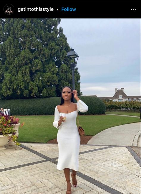 Casual Church Outfits Black Women, Classy Minimalist Outfits, Black Feminine Outfit, Feminine Black Women, Classy White Dress, Ivory Outfit, Chic Outfits Classy, Elegant Summer Dresses, Chic Dress Classy