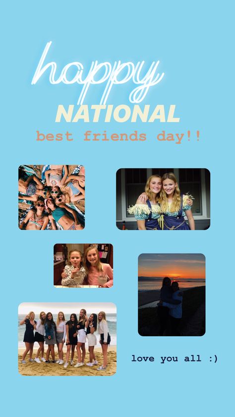 National Best Friend Day Instagram Story, Happy National Best Friend Day, Friend Day, National Best Friend Day, Photo Hacks, Best Friend Day, Story Insta, Ig Templates, Happy Friendship Day