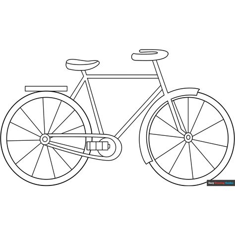 Free Bike Coloring Page for Kids Bicycle Coloring Pages, Bike Coloring Page, Easy Drawing Guides, Free Printable Coloring Sheets, Bike Pictures, Drawing Guides, Kids Print, Printable Coloring Sheets, Drawing Tutorial Easy