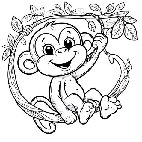 Premium Photo | Artoon monkey perfect for childrens coloring pages Childrens Coloring Pages, Monkey Coloring Pages, A Monkey, Premium Photo, Graphic Resources, Coloring Books, Coloring Pages, Free Download, Pattern