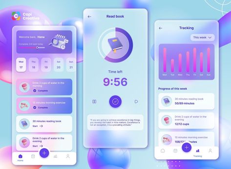 Habit Tracker App Habit App, Habit Tracker App, App Advertisement, Habit Tracker, Email Templates, Ui Kit, Motion Graphics, App Design, Motion