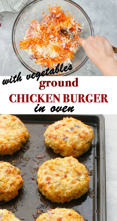 Chicken Burger In Oven, Chicken Burgers In Oven, Baked Chicken Burgers Oven, Diy Chicken Burgers, Chicken Patties Healthy, Ground Chicken Burgers In Oven, Alpha Gal Safe Foods, Alfa Gal Recipes, Minced Chicken Burger Recipe