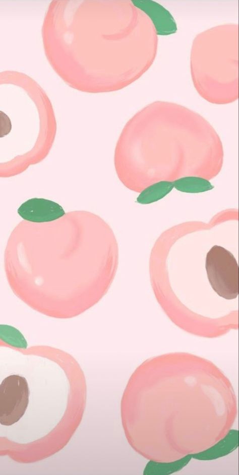 Wallpaper Fruit, Mermaid Wallpaper Backgrounds, Cute Wallpapers For Ipad, Peach Wallpaper, Pink Wallpaper Backgrounds, Computer Wallpaper Desktop Wallpapers, Fruit Wallpaper, Witchy Wallpaper, Wallpaper Doodle