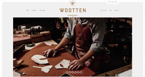 Wootten Apparel Website Design Web Design Awards, Handmade Leather Boots, Leather Craftsmen, Leather Apron, Ecommerce Website Design, Leather Workshop, Best Web Design, Web Design Company, The Design Files