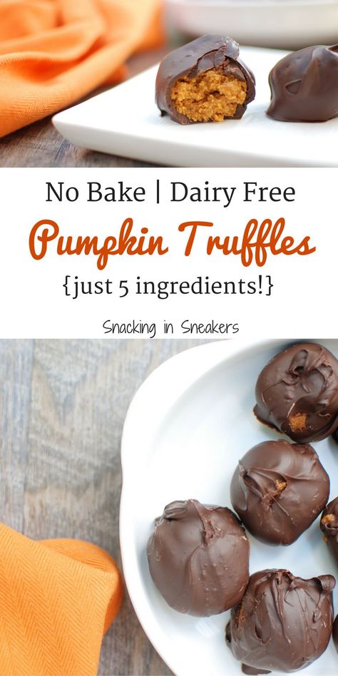 Desserts Nutella, Dairy Free Thanksgiving, Pumpkin Truffles, Dairy Free Recipe, Easy Pumpkin Dessert, Smores Dessert, No Bake Pumpkin, Bake Pumpkin, Dessert Oreo