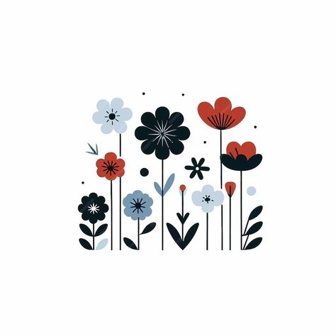 Premium Vector | A minimalist flowers in spring season Minimalist Flower Illustration, Minimalist Flowers, Vector Flowers, Business Card Maker, Flyer Maker, Card Banner, Mini Drawings, Stationery Templates, Poster Invitation