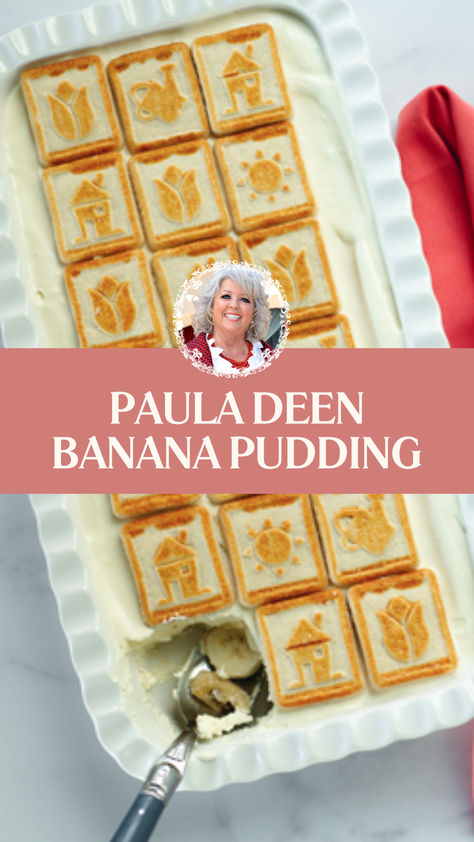 Paula Deen Banana Pudding Paula Deen’s Banana Pudding Recipe, Not To Mama Banana Pudding, Chessmen Banana Pudding Recipe, Cheeseman Banana Pudding, Not Your Mama Banana Pudding, Banana Pudding With Meringue Topping, Easy Banana Pudding Dessert, Paula Deans Banana Pudding Recipe, Not Yo Mama Banana Pudding Paula Deen