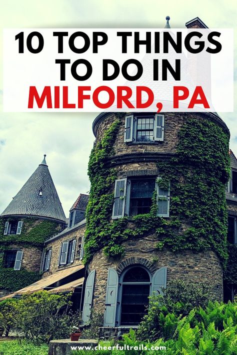 Looking for things to do in Milford, Pennsylvania? We have got you covered on that. Read on to discover the best things to do in this historic town of Pennsylvania. | Poconos Mountains | Pennsylvania | Milford Pennsylvania | United States Travel Poconos Vacation, Delaware Water Gap, Pennsylvania Travel, Eastern Europe Travel, New England Travel, Adventure Camping, United States Travel, Travel Inspo, Vacation Spots