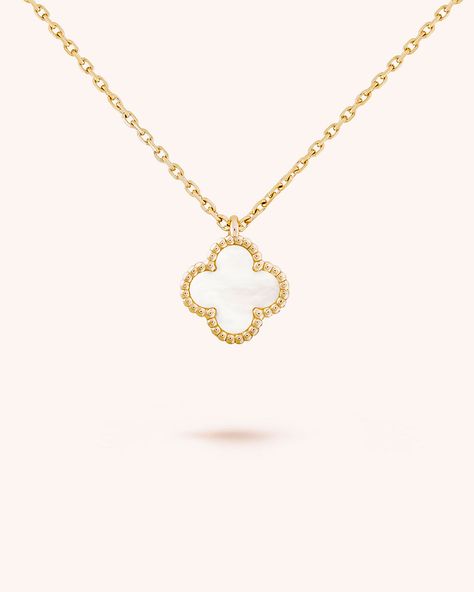 Van Cleef & Arpels Sweet Alhambra, Pendant | Neiman Marcus Van Cleef Arpels Necklace White Gold, Van Cleff Necklace, Can Cleef And Arpels Necklace, Van Cleef Pendant, White Van Cleef Necklace, Can Cleef Necklace, Old Money Sailing, Can Cleef And Arpels, White Van Cleef