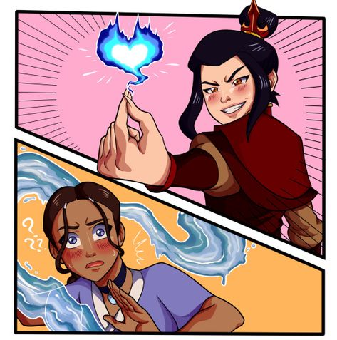 Azutara 4ever Tyzula Fanart, Azula X Katara, Azula Fanart, Avatar Azula, Avatar Kyoshi, Atla Memes, Comic Ideas, Ty Lee, Loki Art