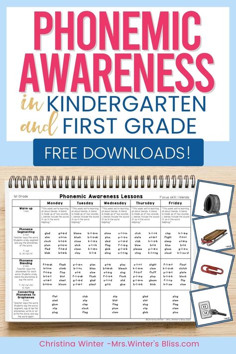 Heggerty Phonemic Awareness First Grade, Phonemic Awareness Lesson Plans, Lessons For Kindergarten, Lesson Plans For Kindergarten, Academic Reading, Kindergarten Small Groups, Phonemic Awareness Kindergarten, Small Group Reading Activities, Phonics Lesson Plans