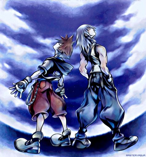 Sora and Riku (Kingdom Hearts) gif Kingdom Hearts Wallpaper, Chain Of Memories, Sora Kingdom Hearts, Kingdom Hearts Art, Kingdom Heart, Kingdom Hearts 3, Heart Images, Wallpaper Iphone Disney, Heart Chain