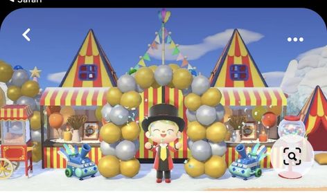 Acnh Fun Fair Ideas, Animal Crossing Fun Fair, Circus Animal Crossing, Acnh Circus, Acnh Citycore, Acnh Kidcore, Ac Codes, Bug Images, Creepy Carnival