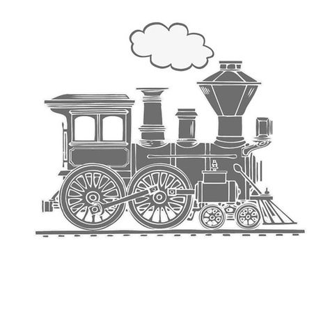 Steam Trains Drawing, Steam Train Drawing, Hand Line Drawing, Train Graphic, Kids Art Poster, Train Drawing, Line Drawing Art, Happy Birthday Love Quotes, Train Art