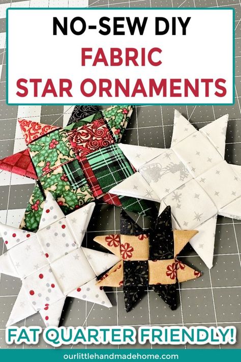 No Sew Star Ornament, Scandinavian Folded Star Tutorial, Scandinavian Folded Star Ornament, Scandinavian Ornaments Diy, No Sew Ornaments, Scandinavian Stars, Sew Star, Office Christmas Gifts, Folded Star