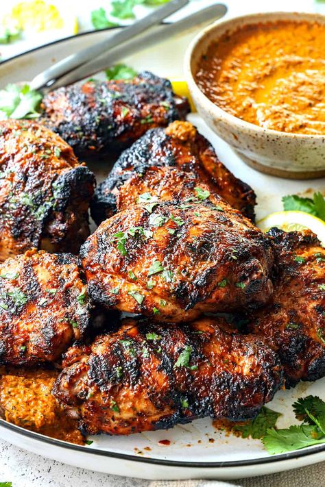 Peri Peri Chicken Recipe, Vietnamese Foods, Peri Chicken, Harissa Chicken, Peri Peri Chicken, Carlsbad Cravings, Peri Peri, Chicken Dishes Recipes, Grilled Salmon