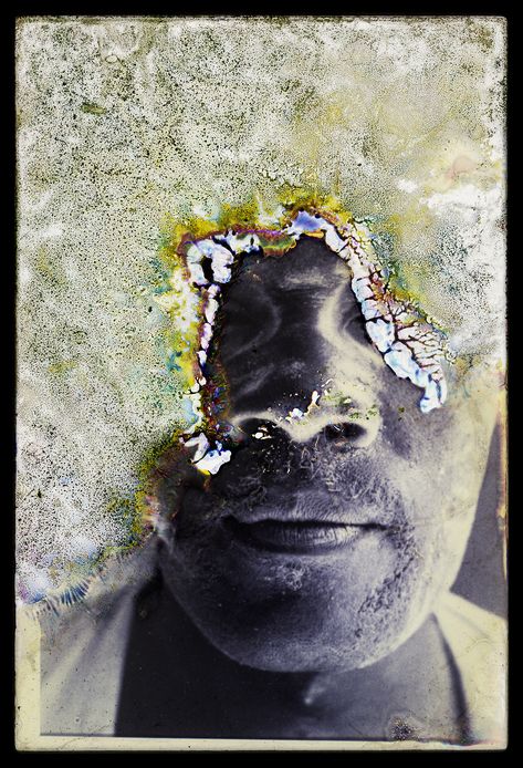 Picture of a water-damaged portrait of a dock worker in Louisiana Dock Worker, Film Portrait, A Level Photography, Altered Photo, Photo Restoration, Experimental Photography, Water Photography, Documentary Photographers, Wedding Tattoos