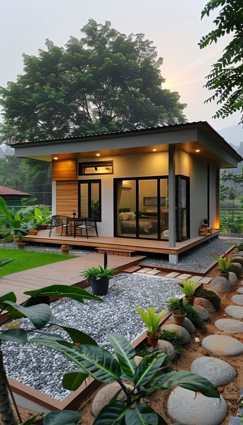 Philippines House Design, Cahuita, Little House Plans, Tiny House Layout, Rest House, Modern Bungalow House, House Extension Design, Architecture Model House, Tiny House Floor Plans