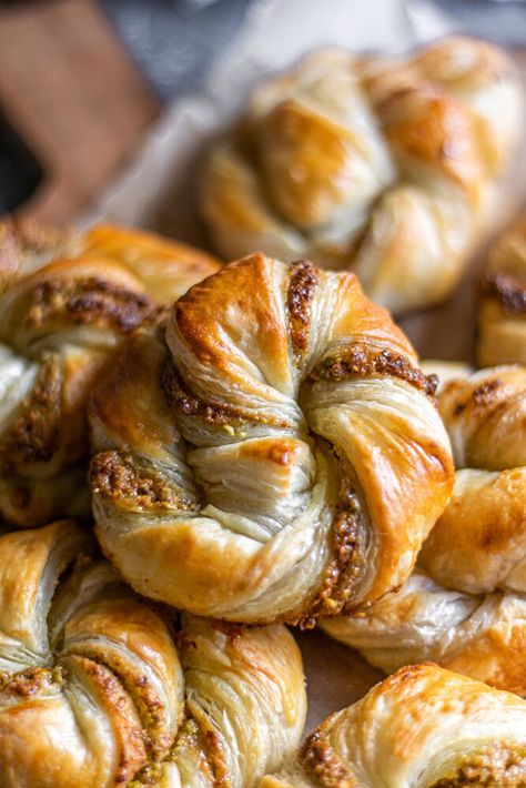 Puff Pastry Baklava Recipe | The Feedfeed Puff Pastry Baklava, Puff Pastry Recipes Dessert, Pastries Recipes Dessert, Puff Pastry Desserts, Baklava Recipe, Pastry Sheets, Puff Pastry Recipes, Egg Wash, 140 Pounds