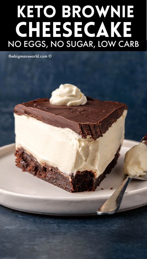 Keto Cakes, Brownie Cheesecake, Low Carb Low Fat Recipes, Postre Keto, Low Carb Cheesecake, Diet Meals, Keto Cake, Keto Brownies, Keto Dessert Easy