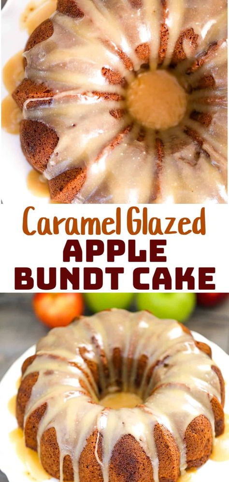 Apple Bundt Cake Recipes From Mix Boxes, Easy Lemon Bundt Cake Recipe, Caramel Apple Bundt Cake, Caramel Bundt Cake, Apple Bundt Cake Recipes, Lemon Bundt Cake Recipe, Easy Bundt Cake Recipes, Moist Apple Cake, Bundt Recipes