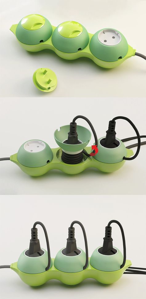 The 'Arrangement PEA' is a multi-tap power extension which offers one simple solution for tidying up cables directly on the unit...  READ MORE at Yanko Design! Bionic Design, Industrial Design Sketch, Bang And Olufsen, Design Research, Yanko Design, Cool Technology, Tidy Up, Technology Gadgets, New Gadgets