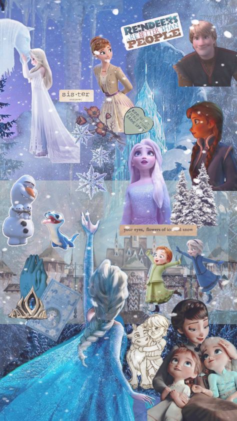 ❄️#frozen #elsa #anna #movies #disney #sisters #love Elsa And Anna Aesthetic, Frozen Astethic, Disney Wallpaper Collage, Disney Wallpaper For Ipad, Frozen Wallpaper Aesthetic, Frozen Aesthetic Wallpaper, Elsa Wallpaper, Disney Sisters, Frozen Aesthetic