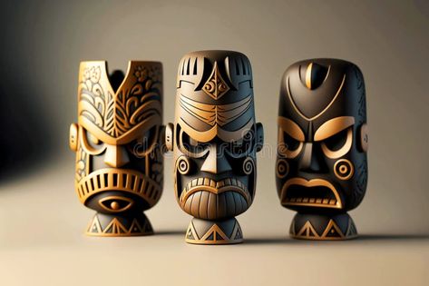 Oni Masks, Tiki Carving, Totem Tiki, Tiki Masks, Foam Art, Tiki Totem, Tiki Mask, Oni Mask, Carving Ideas