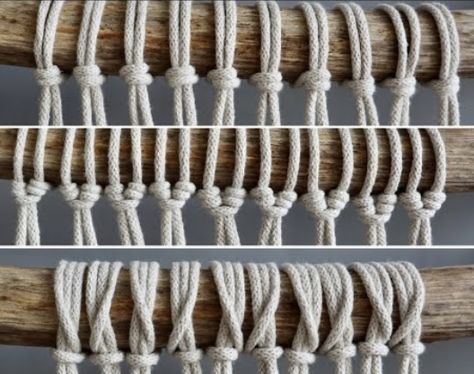 How To Start Macrame, Macrame Starting Knot, Macrame Finishing Knots, Macrame Items, Macrame Curtains, Yarn Macrame, Macrame Belt, Macrame Designs, Macrame Wall Hanging Tutorial