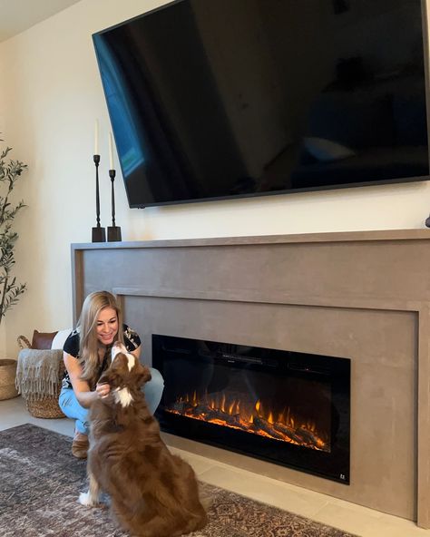 Happy Best Friends Day! 🥰 This is your sign to take on a DIY fireplace project with your bestie! 📸 Touchstone electric fireplace installation by @yourlifeiswhatyoumakeit and @modernmichelle22 #nationalbestfriendsday #bestfriendgoals #interiordesign #interiordesignideas #homegoals #electricfireplace #touchstonehomeproducts Long Fireplace Mantle Decor, Happy Best Friends Day, Happy Best Friends, Happy Best Friend Day, Fireplace Installation, Electric Fireplace Living Room, Best Friends Day, Electric Fireplace Suites, Fireplace Feature Wall