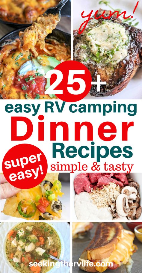 Rv Cooking Recipes, Camping Recipes Dinner, Easy Camping Dinners, Rv Cooking, Cooking Recipes Easy, Camping Food Make Ahead, Camping Meal Planning, Recipes Grilling, Camping Lunches