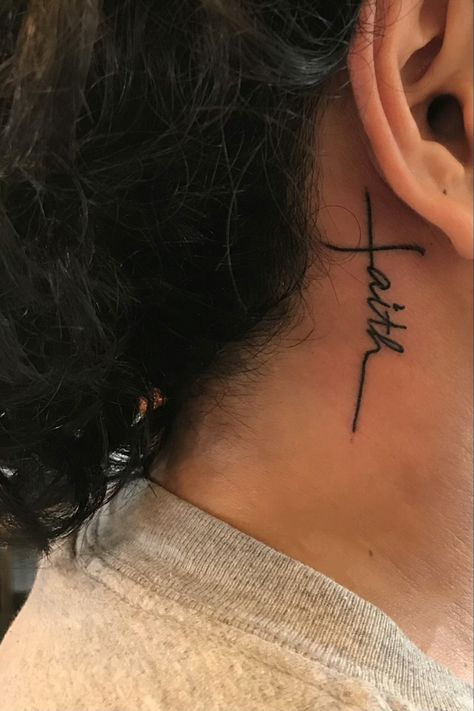 Faith Behind Ear Tattoo, Scripture Tattoos, Hebrew Tattoo, Tattoos 2024, Tattoo S, Bible Verse Tattoos, Verse Tattoos, Faith Tattoo, Tat Ideas