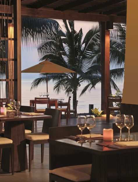 #beachfront #sunset #dinner #samui #cocktail #setup #romantic Elegant Restaurant Aesthetic, Winter Restaurant, Night Carnival, Beachfront Restaurant, Shooting Pose, Resort Photography, Sunset Restaurant, Beach Winter, Sunset Dinner