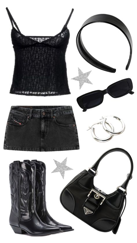 #goingoutfit #outfitinspo #blackoutfits #skirtfits J Cole Concert, Coldplay Concert Outfit, The Weeknd Concert Outfit, Consert Outfits, Drake Concert, Weeknd Concert, Coldplay Concert, Party Fits, Concert Looks