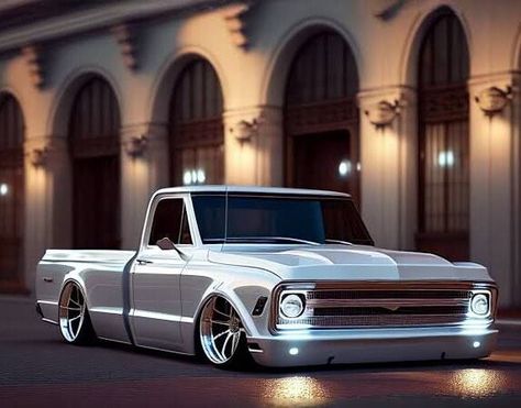 Art Muscle, Classic Cars Trucks Chevy, Lowrider Trucks, Custom Pickup Trucks, C10 Chevy Truck, Custom Chevy Trucks, Car Vintage, Car Wall Art, Classic Pickup Trucks