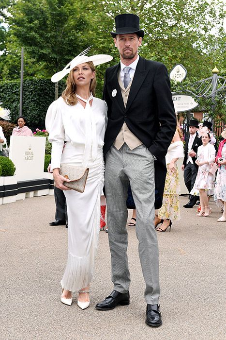 26 stylish celebrities at Royal Ascot 2019: From Demi Moore, Charlotte Hawkins & Lottie Moss - Photo 5 Royal Ascot Fashion, Victoria Pendleton, Ascot Outfits, Temperley London Dress, Peter Crouch, Black Feather Dress, Cheltenham Races, Philip Treacy Hats, Roland Mouret Dress