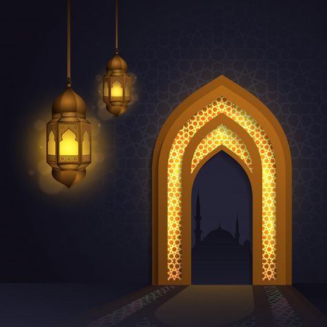 Ramadan Art, Dekorasi Maroko, Islamic Mosque, Islamic Photo, English Tutor, Fox Logo Design, About Ramadan, Ramadan Images, Mosque Art