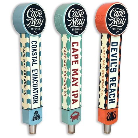 Tap Handles Decals. Custom & Generic Stickers for Breweries | Sticky Business Beer Tap Ideas, Tap Illustration, Tap Ideas, Custom Beer Tap Handles, Mobile Bar Ideas, Brewery Ideas, Tiki Bars, Beer Tap Handles, Beer Tap