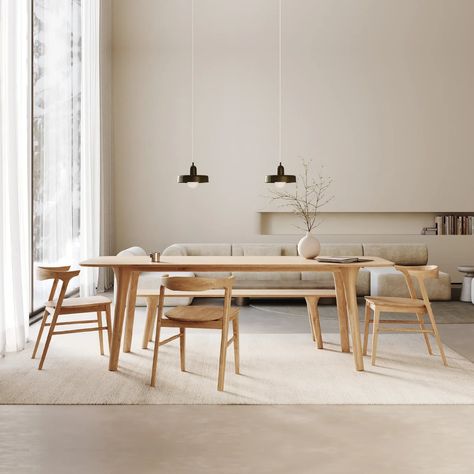 Enrich Your Dining Experience: The Importance of Choosing the Perfect Dining Chairs Timeless Kitchen Table And Chairs, Dining Table Australia, Japandi Family Room Design, Dinner Table Furniture, Minimal Dining Table, Teak Dining Room, Curated Interior, Scandi Dining Room, 10 Seater Dining Table