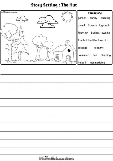 Free 15+ Story Settings Description Writing Frames - The Mum Educates Description Writing, Written Expression, Creative Writing For Kids, Creative Writing Worksheets, Story Settings, Composition Writing, Writing Mini Lessons, Improve Writing, Writing Pictures