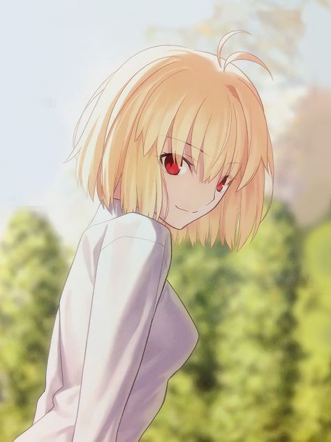 Arcueid Brunestud [Tsukihime Remake] Arcueid Brunestud, An Anime, Blonde Hair, Blonde, Red, Anime, Hair